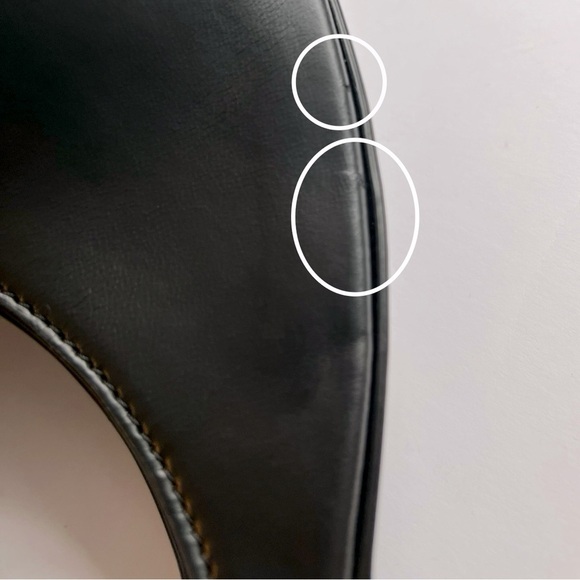 ANINE BING Luna Leather Crescent Shoulder Bag High Shine Black NEW with tags - Picture 4 of 13